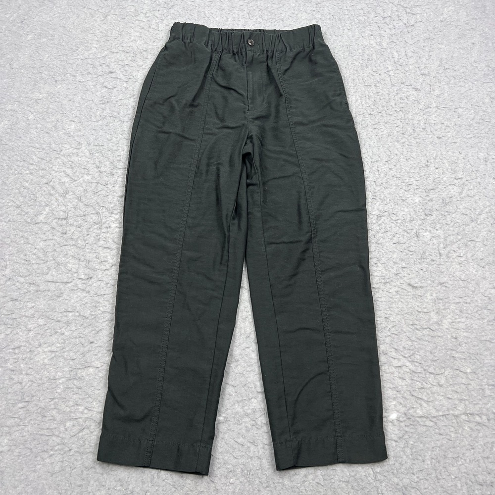 Madewell‎ Huston Pants Women's Small Black Tapered Pull-On Stretch Crop Trousers